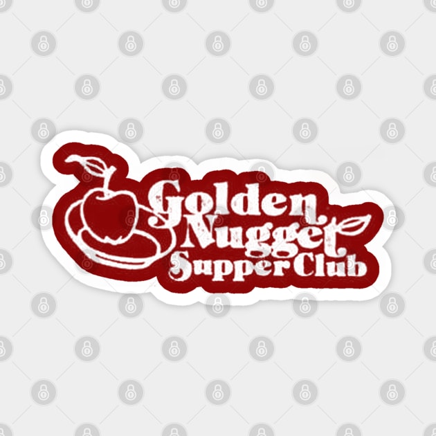 Golden Nugget Supper Club T Shirt | Vintage Durham North Carolina Sticker by Contentarama